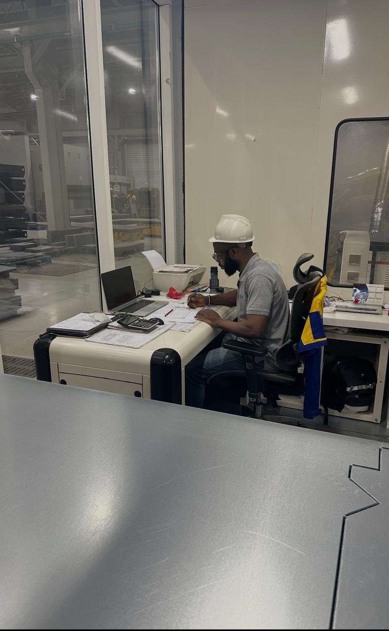 Working through job cards at the production planning desk